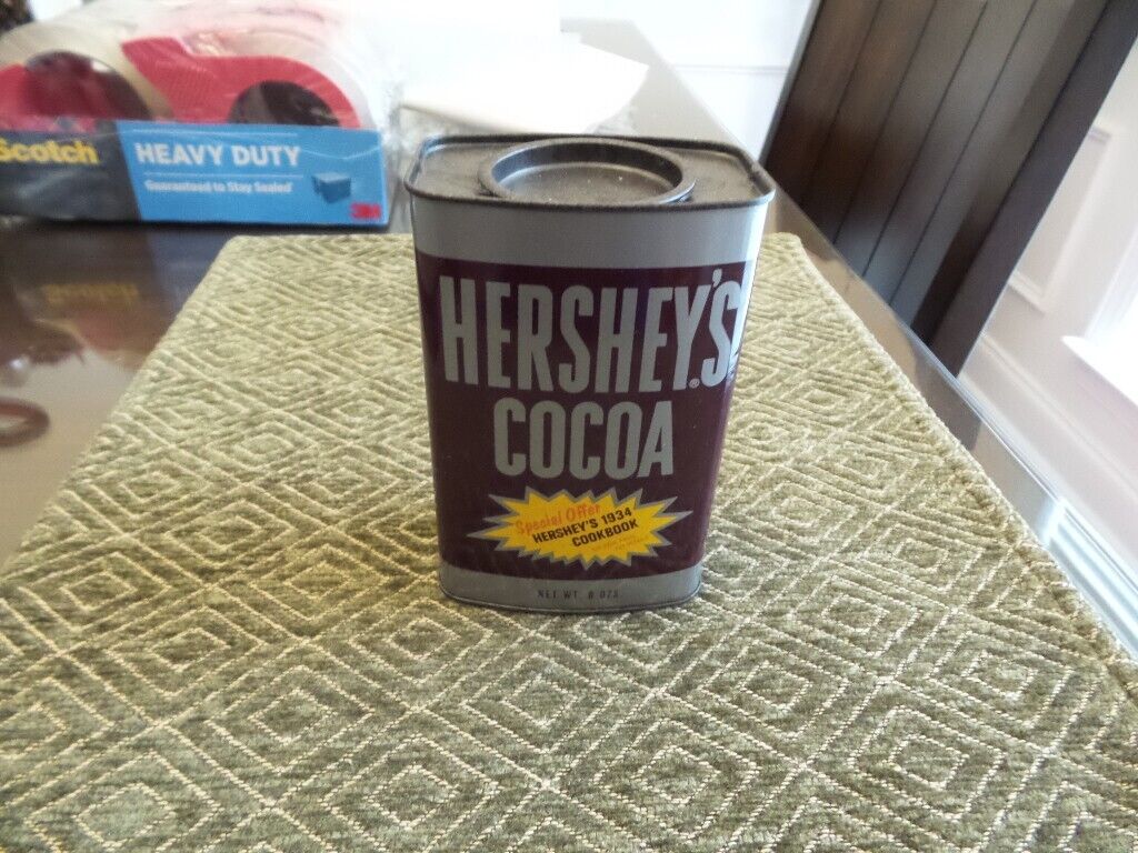 Vintage Hershey's Cocoa 8 oz. Tin (color graphics on back)