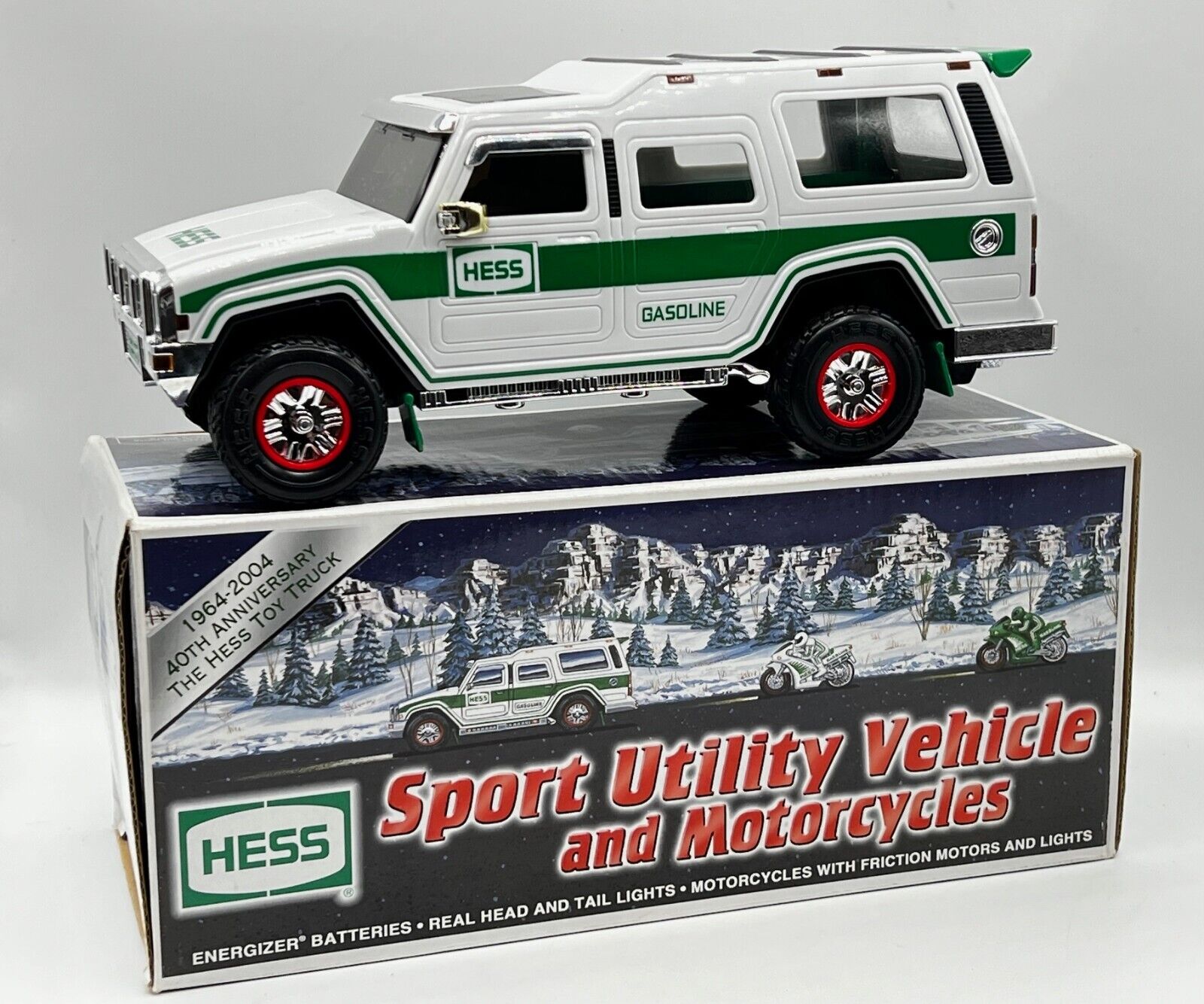 2004 HESS Truck Sport Utility Vehicle And Motorcycles 40th Anniversary Edition 