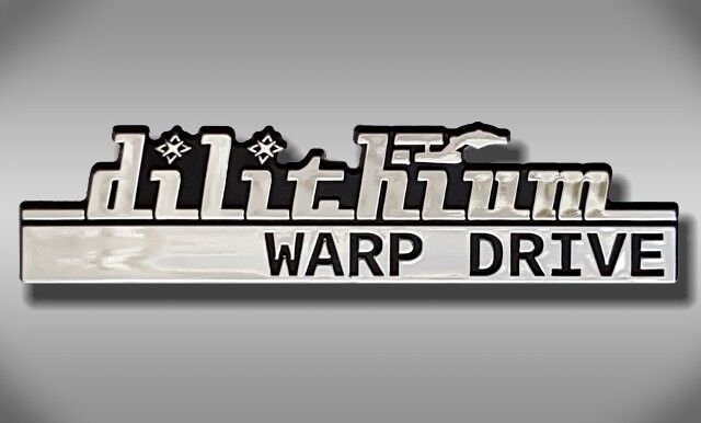 Dilithium Warp Drive Star Trek Car Emblem - Chrome Plastic Not a Decal / Sticker