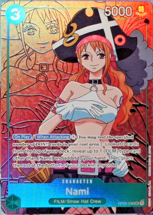One Piece Paramount War Nami Alt Art OP02-036 Near Mint English