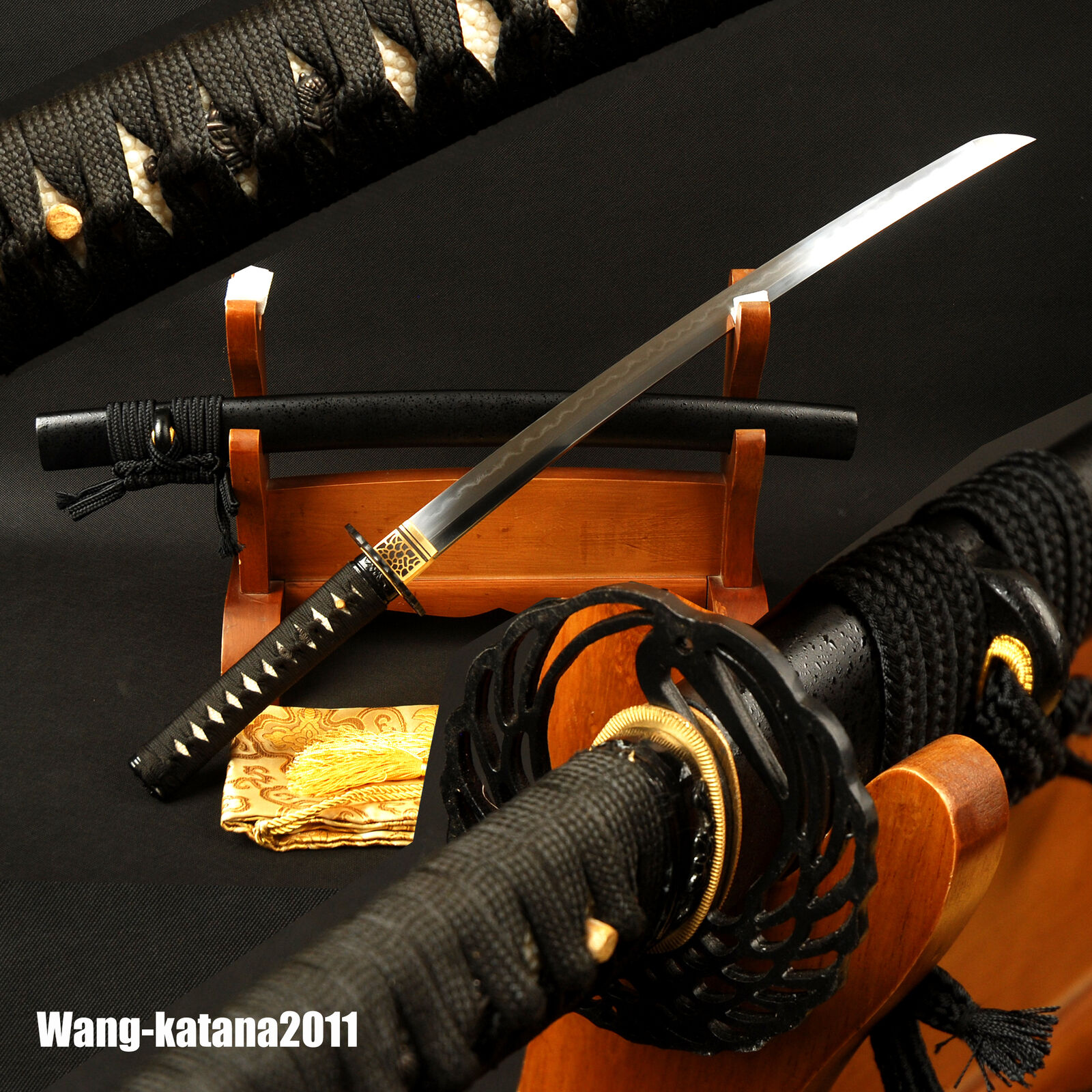 30'' Clay Tempered Folded T10 Japanese Samurai Wakizashi Sharp Functional Sword