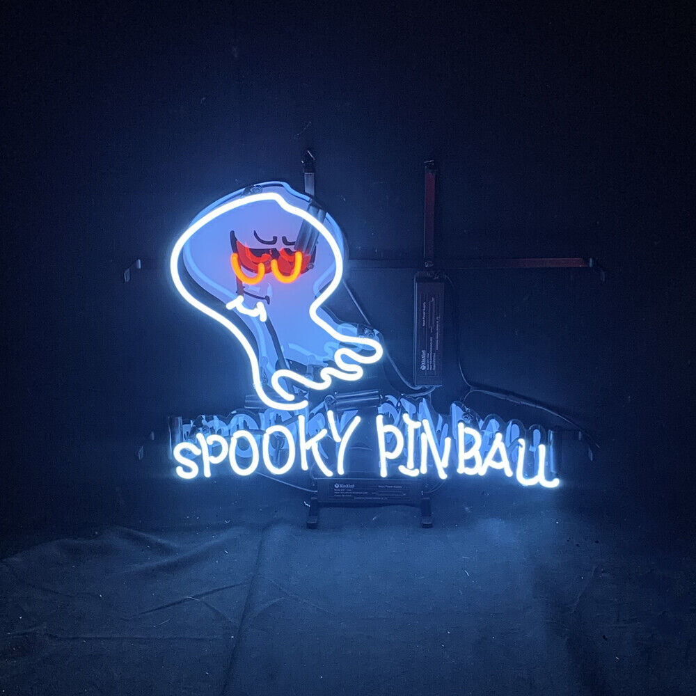 Spooky Pinball Machine Neon Signs Bar Party Artwork Visual Wall 19\