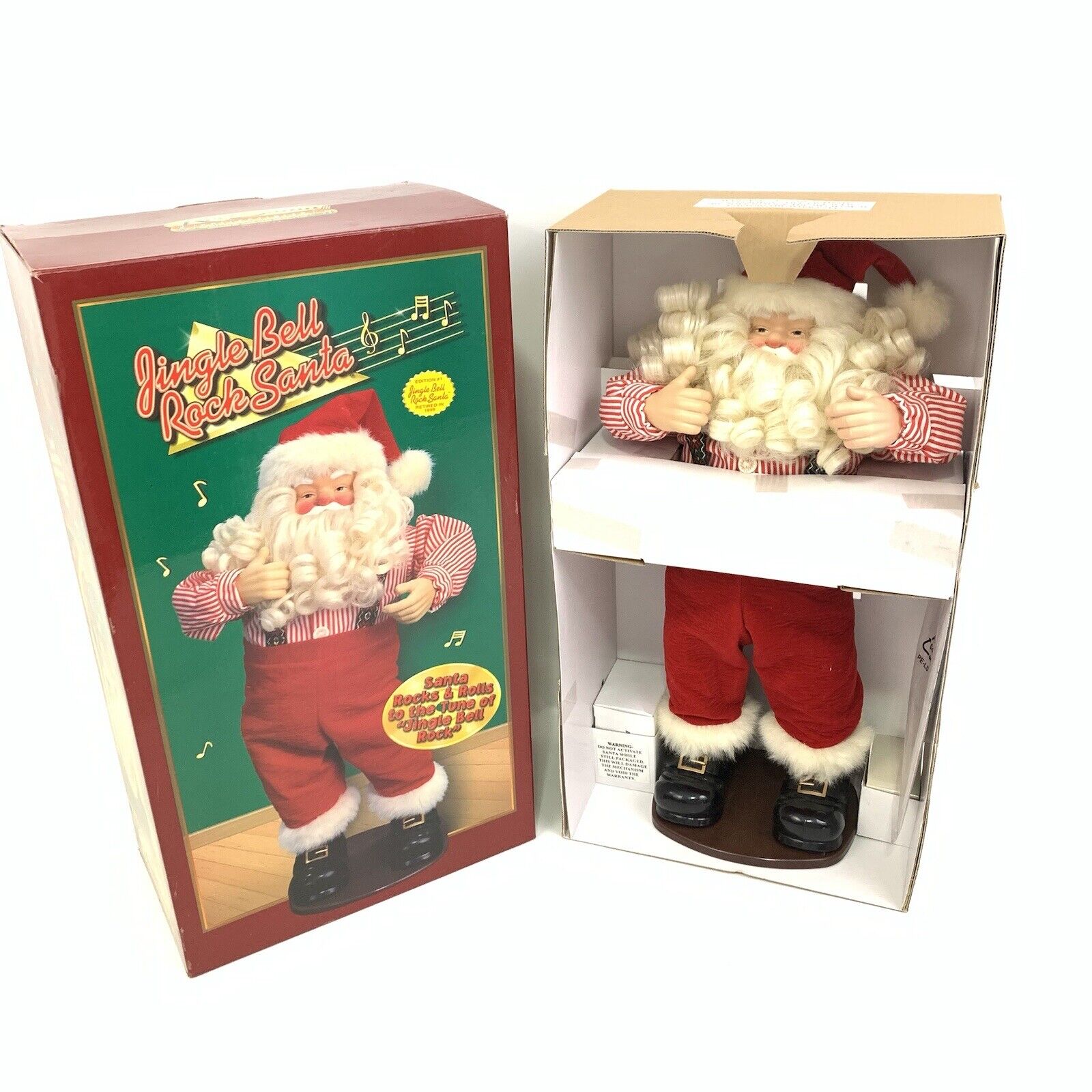Vintage 1998 Jingle Bell Rock Santa Claus Christmas Animated Singing Dancing