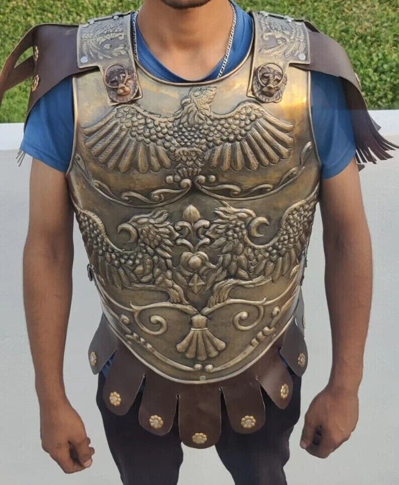 18ga Steel Medieval Armor Roman Cuirass Reenactment Knight Breastplate LARP