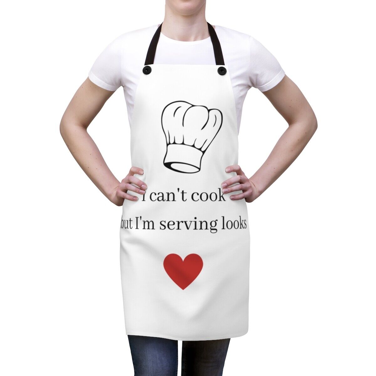 I Can't Cook Funny White Apron