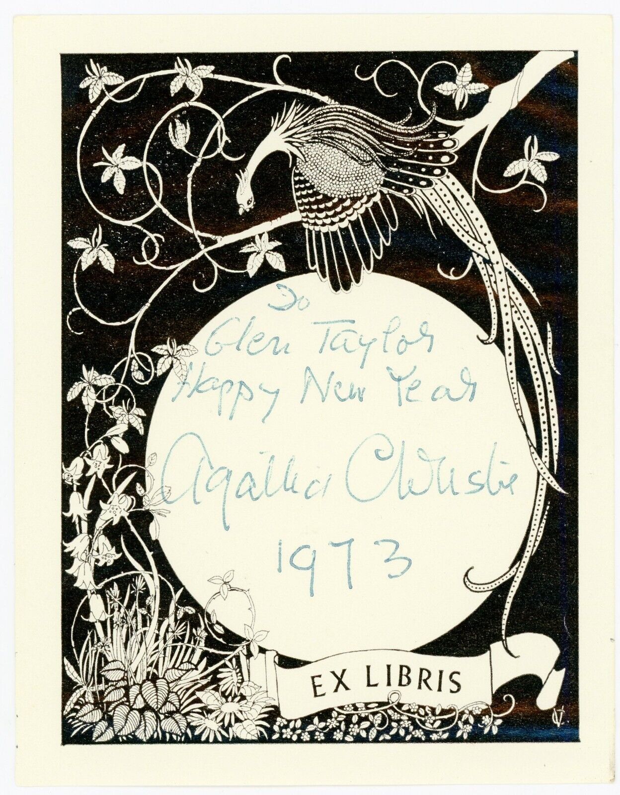 Agatha Christie ~ Signed Autographed Bookplate ~ JSA LOA