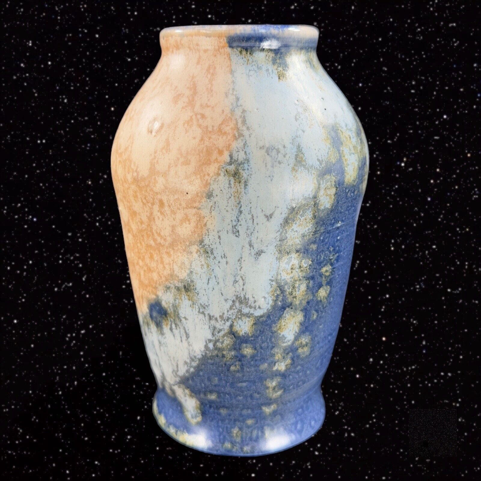 Antique Hand Made Pottery Vase Signed Primitive Style Ceramic Hand Trown Vintage