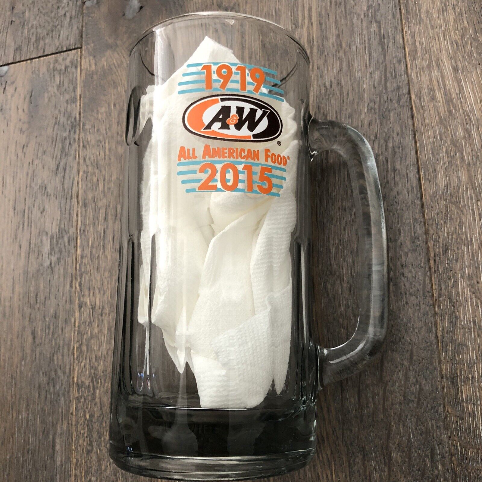 A & W Root Beer  1919 2015  All American Food Heavy Glass Mug 7\