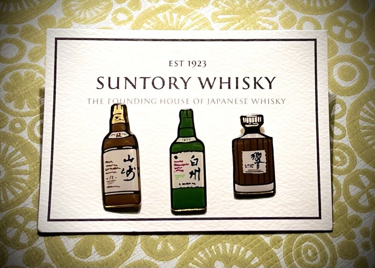 House Of Suntory Japanese Whiskey Yamazaki Toki Hakushu Hibiki Enamel Lapel Pins