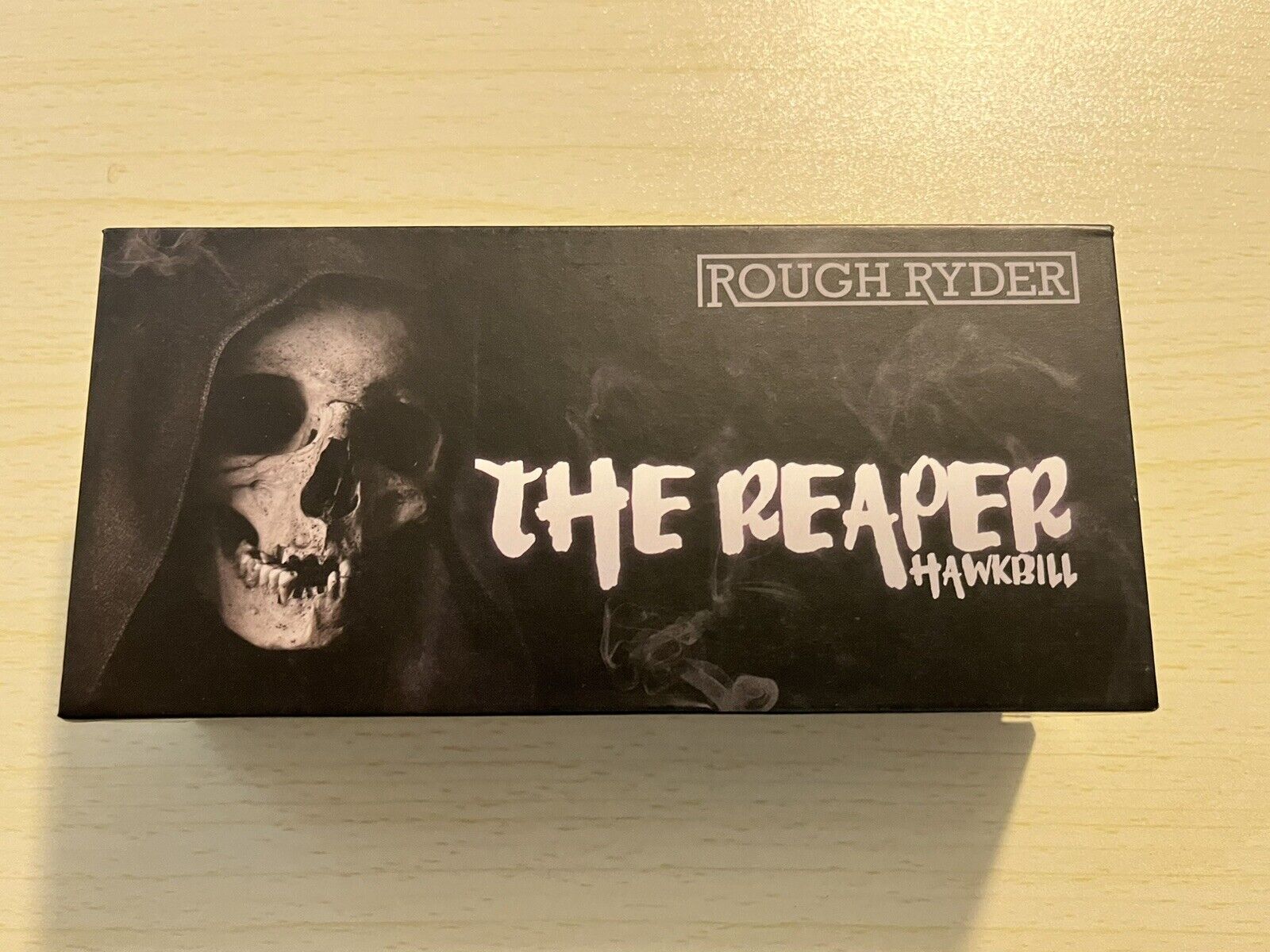 The Reaper Hawkbill pocket knife Bone Handles Dead mans Rough Rider knives