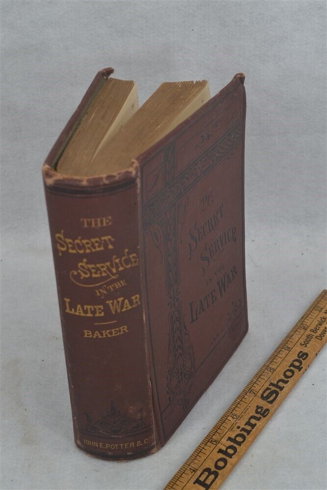 antique 1874 Secret Service in the Late War hard cover Civil War original 