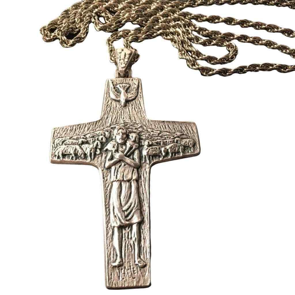 Pope Francis Original Pectoral Cross - Good Pastor Crucifix - Vedele