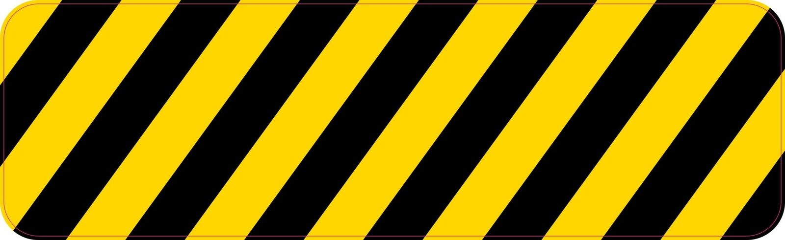 10in x 3in Caution Stripes Magnet Car Truck Vehicle Magnetic Sign