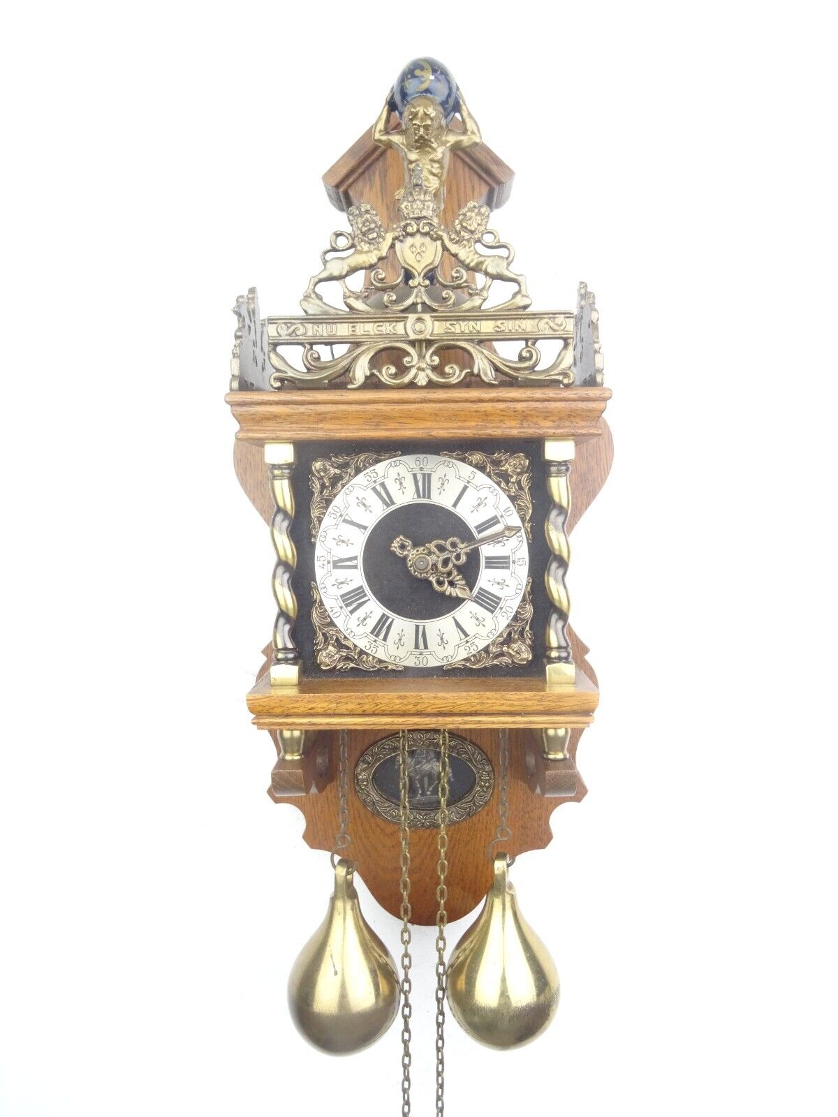 Zaanse Vintage Antique Warmink Dutch Wall Clock 8 day (Hermle WUBA Friesian Era)