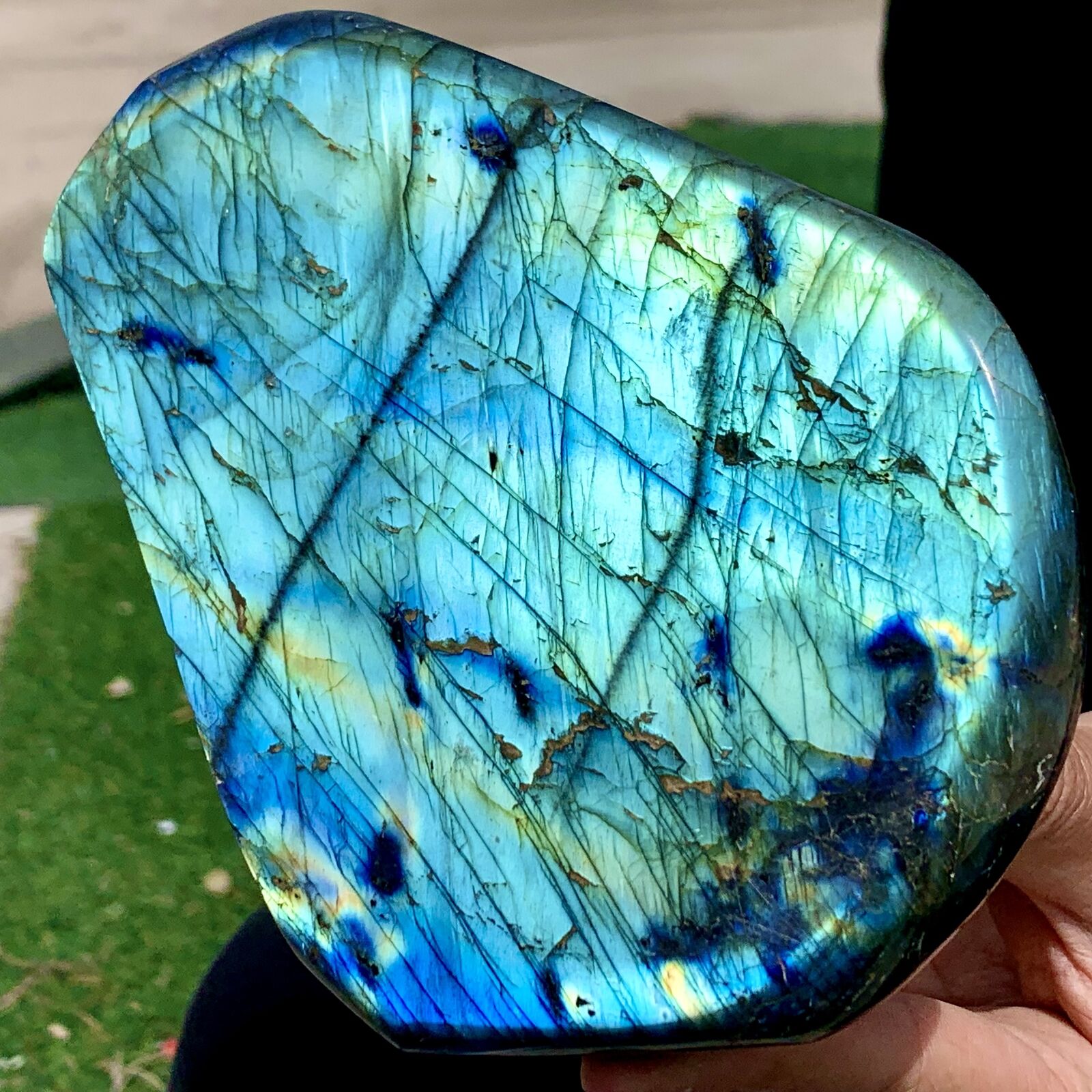2.79LB Natural Gorgeous Labradorite QuartzCrystal Stone Specimen Healing