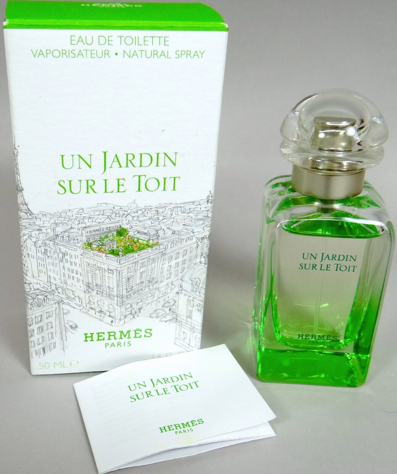 Un Jardin Sur Le Toit Perfume Hermes EDT Spray 1.6 oz 50ml Green Fresh Fruity