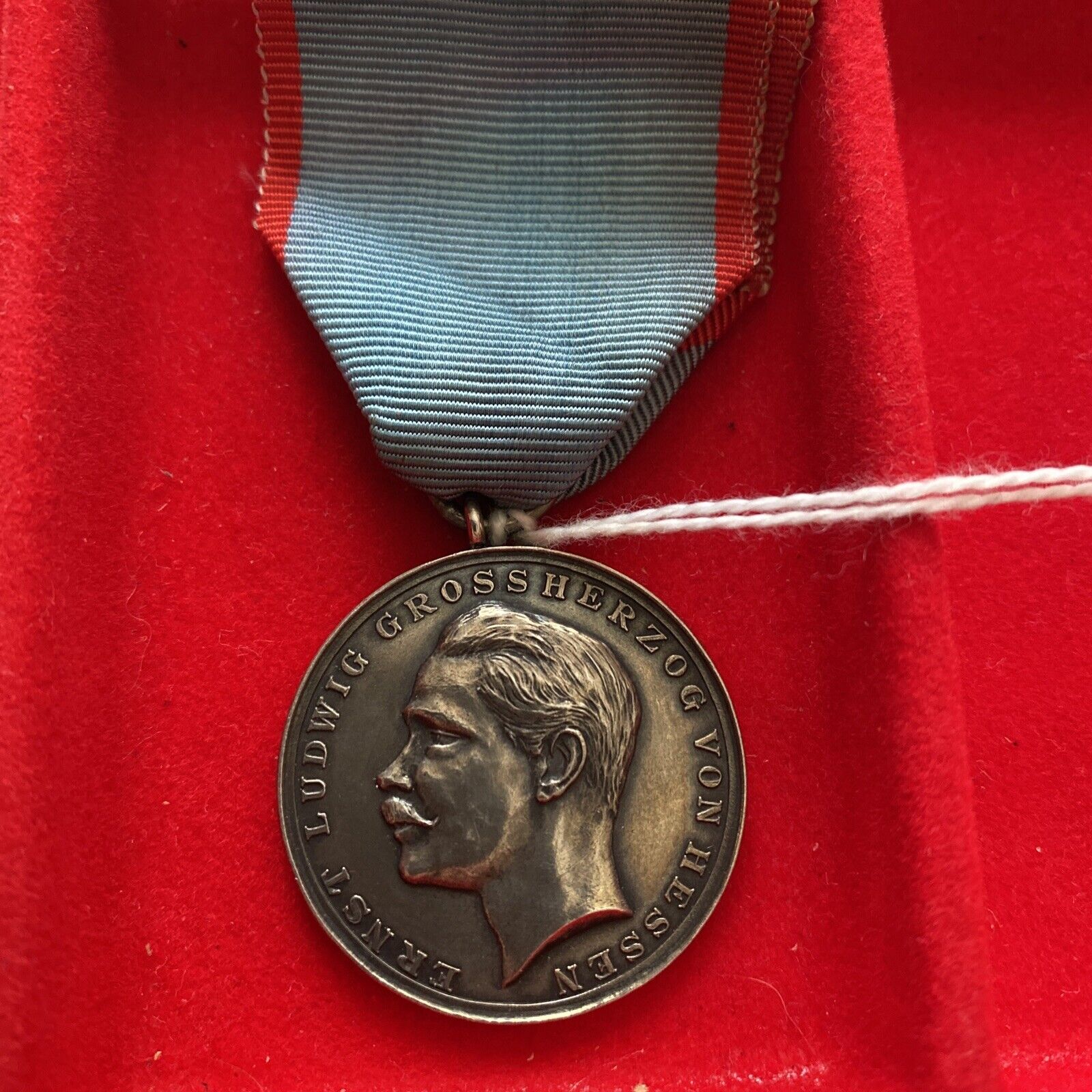 WWI Hessen Ernst Ludwig Silver Honor Loyal Services Medal - Germany - RARE