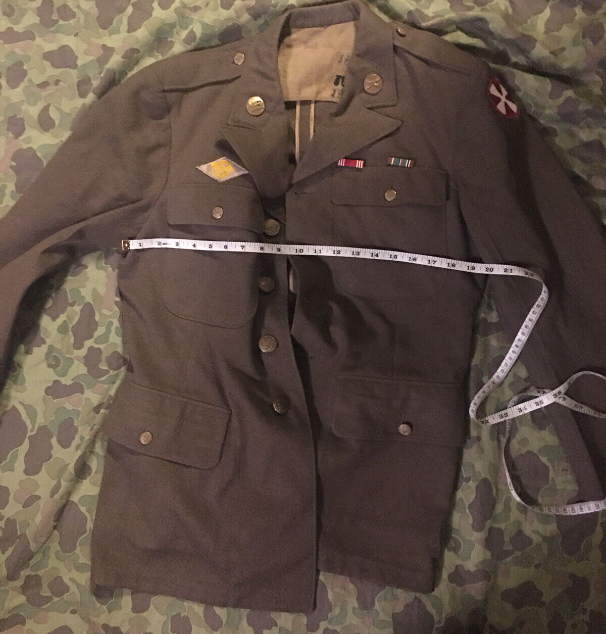 Ww2 Us Army Em  M-1937 Wool Jacket Artilary Large Size 40 S 42 Dtd