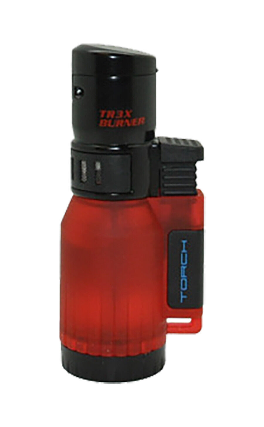 Eagle Torch Triple Flame Red Lighter Semi Transparent Tank