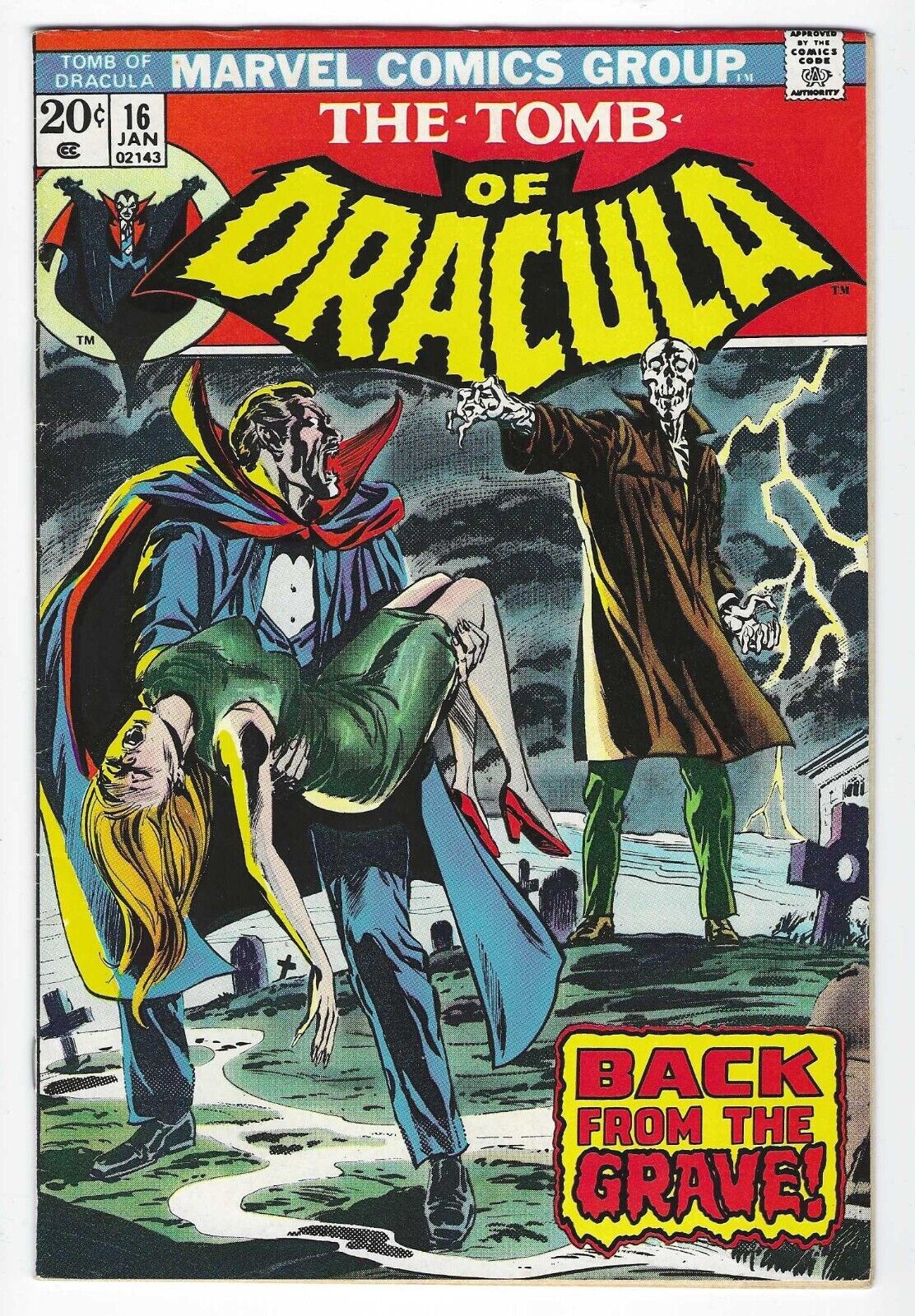 Tomb of Dracula 16 F+ Fine+ 1st Appearance Dr. Sun 1974