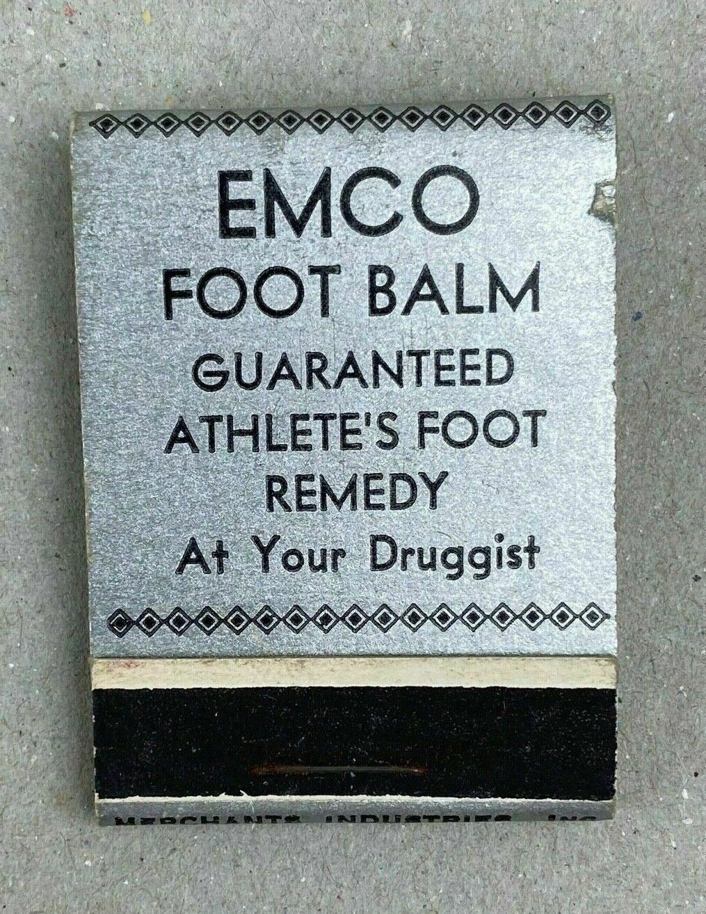 Vintage Emco Foot Balm Matchbook Matches