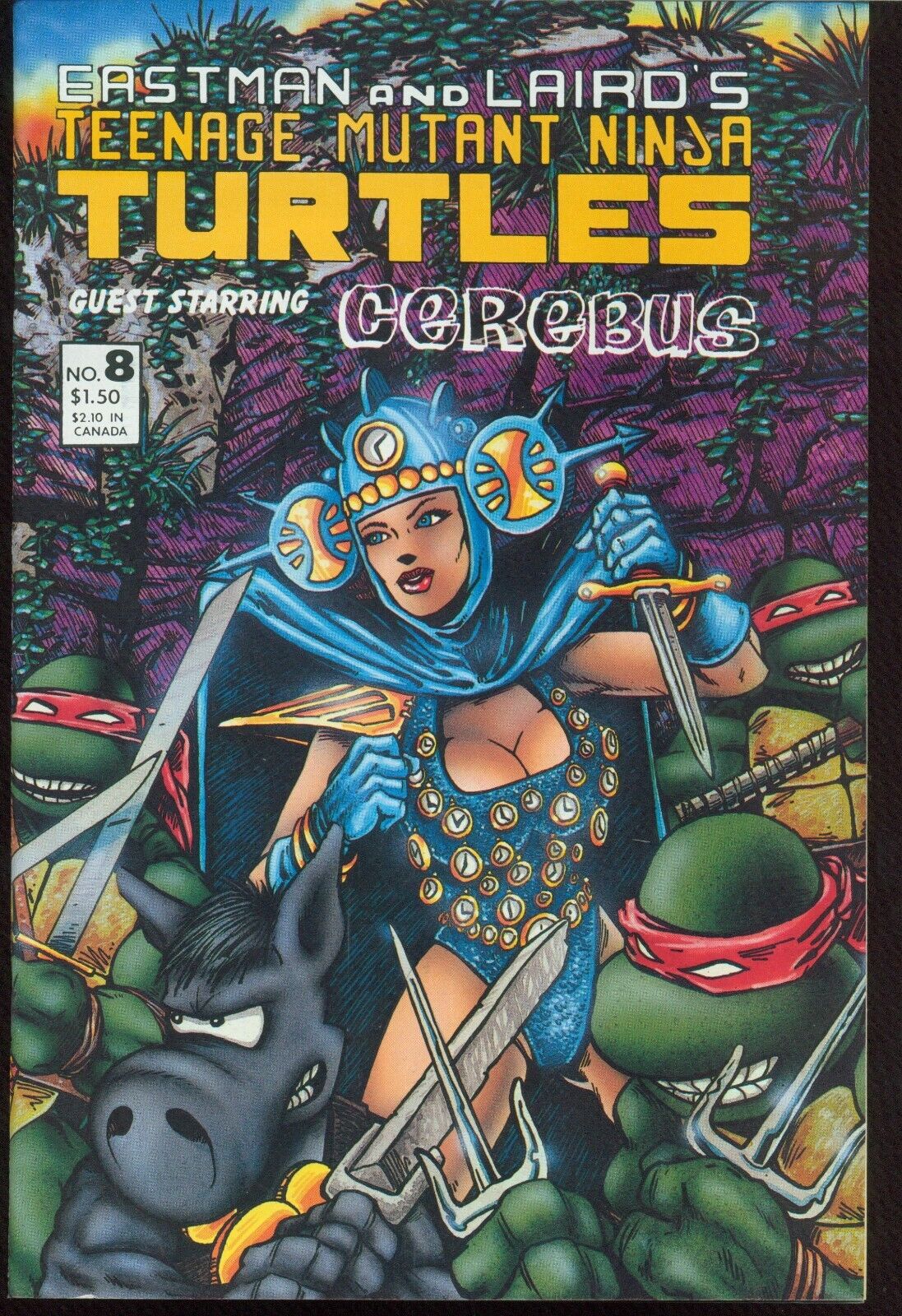 Teenage Mutant Ninja Turtles #8 Mirage Studios Comics 1986 Cerebus HIGH GRADE