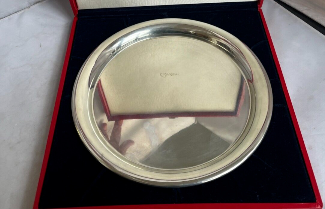 CARTIER Silver Pewter Signed 11\