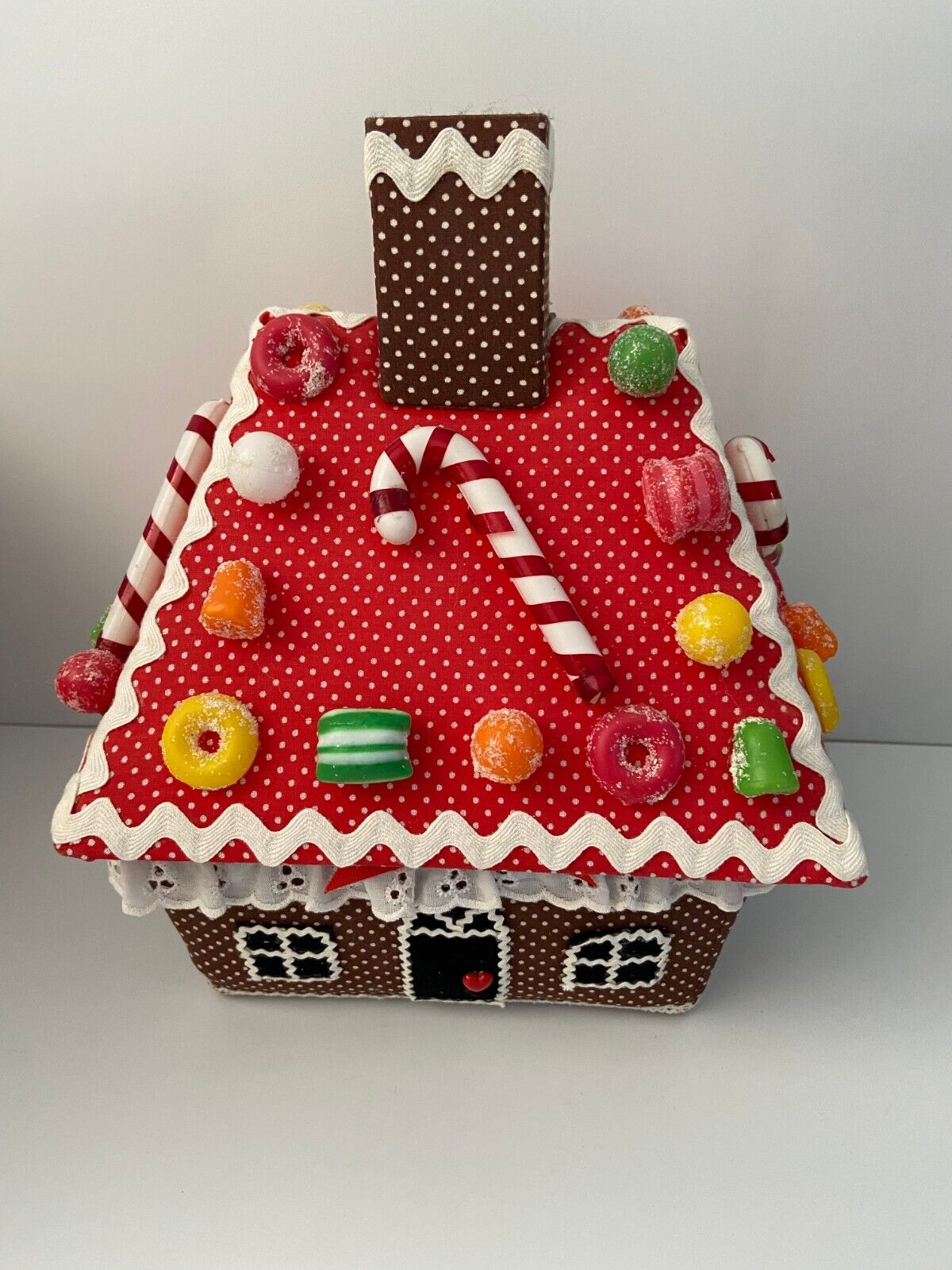 Handmade Cloth Gingerbread House Craft Great for Christmas Card Holder 13\
