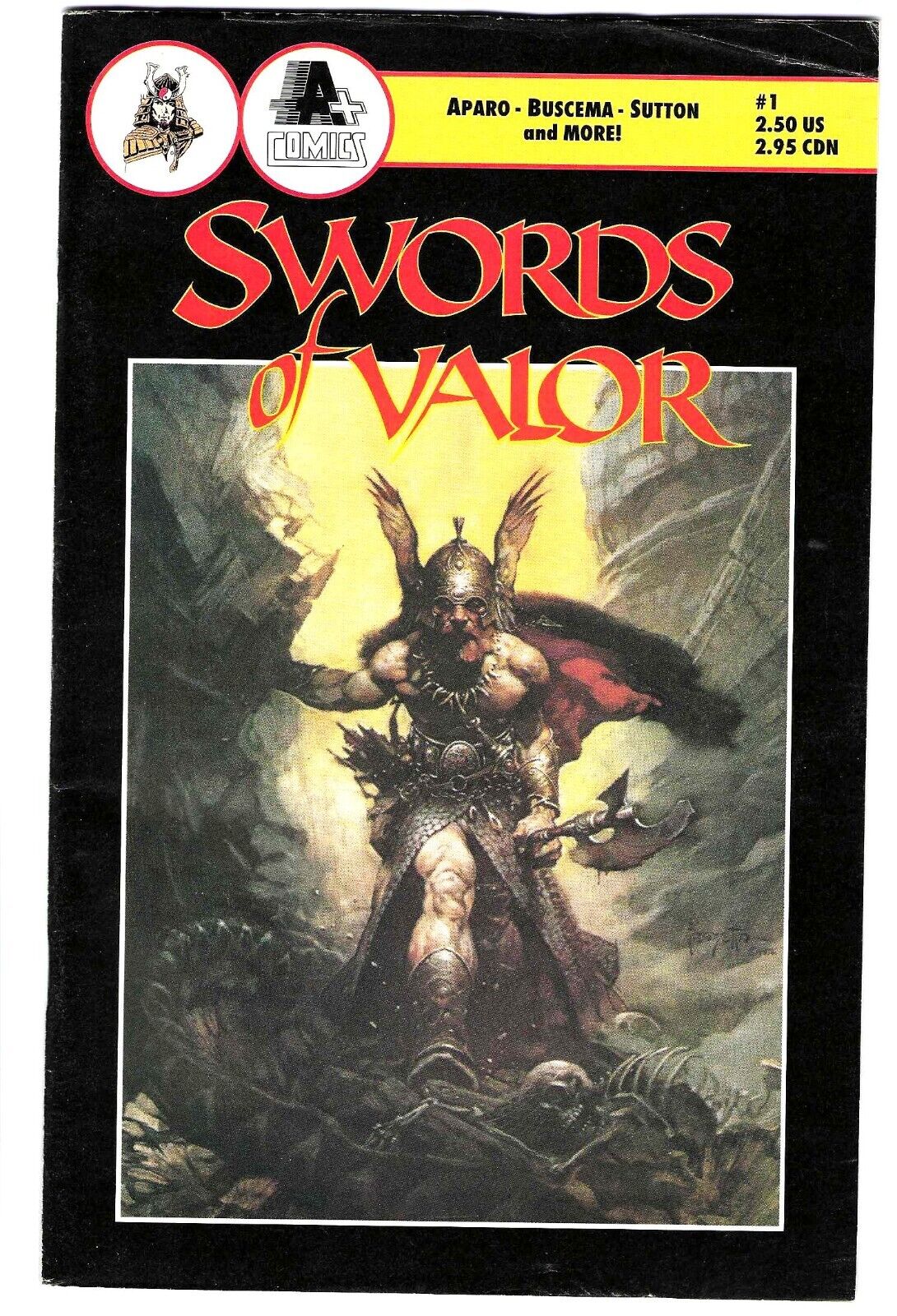 Sword of Valor 1, Aparo, Buscema & Sutton art, Frazetta Cover VF