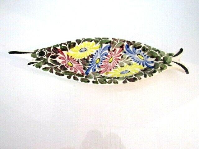 Vintage Pottery Ceramic Color Fish SPOON Rest Made in Mexico