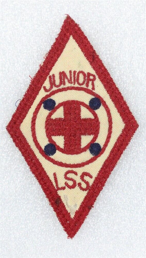 Red Cross: 1930\'s Junior Life Saving Service diamond patch - 2 3/4\