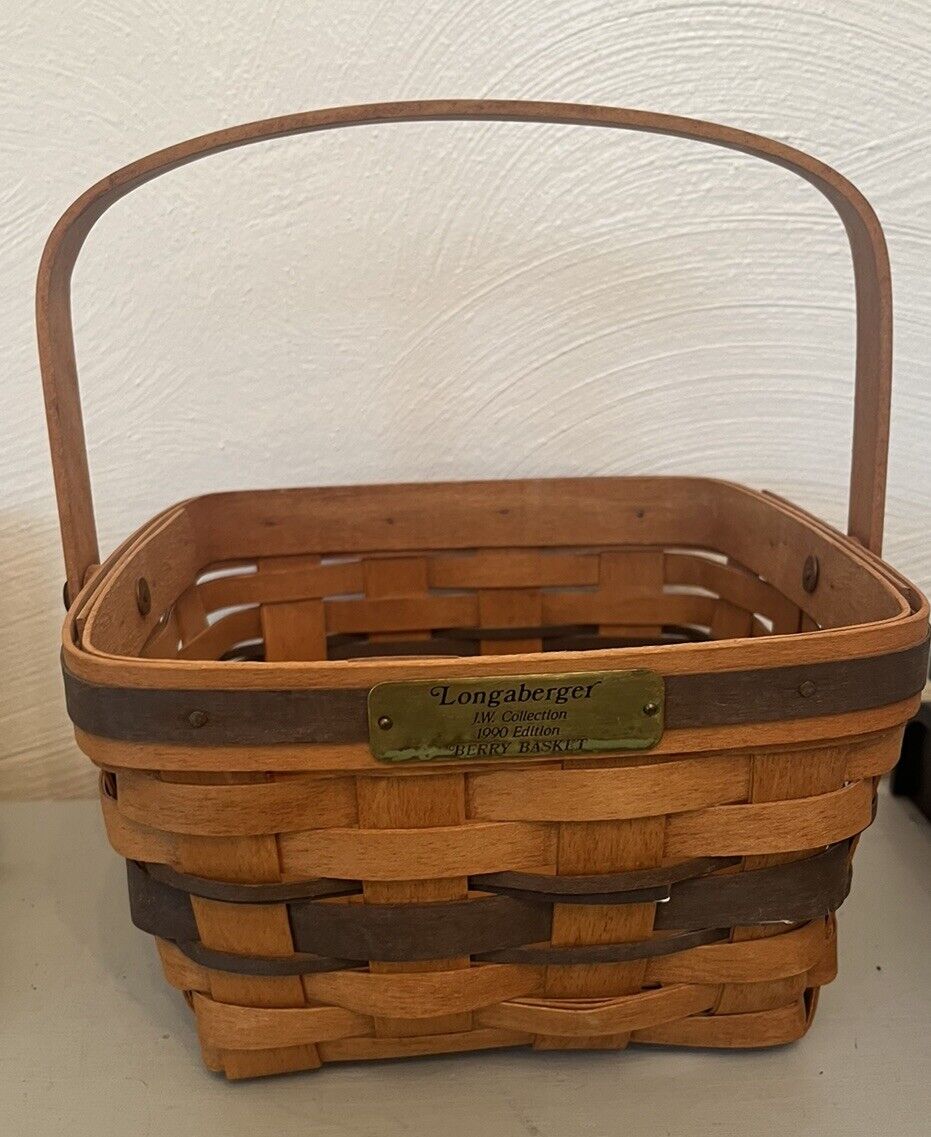 Longaberger JW Collection 1990 Edition Large Berry Basket 8.5” x 8.5” (no liner)