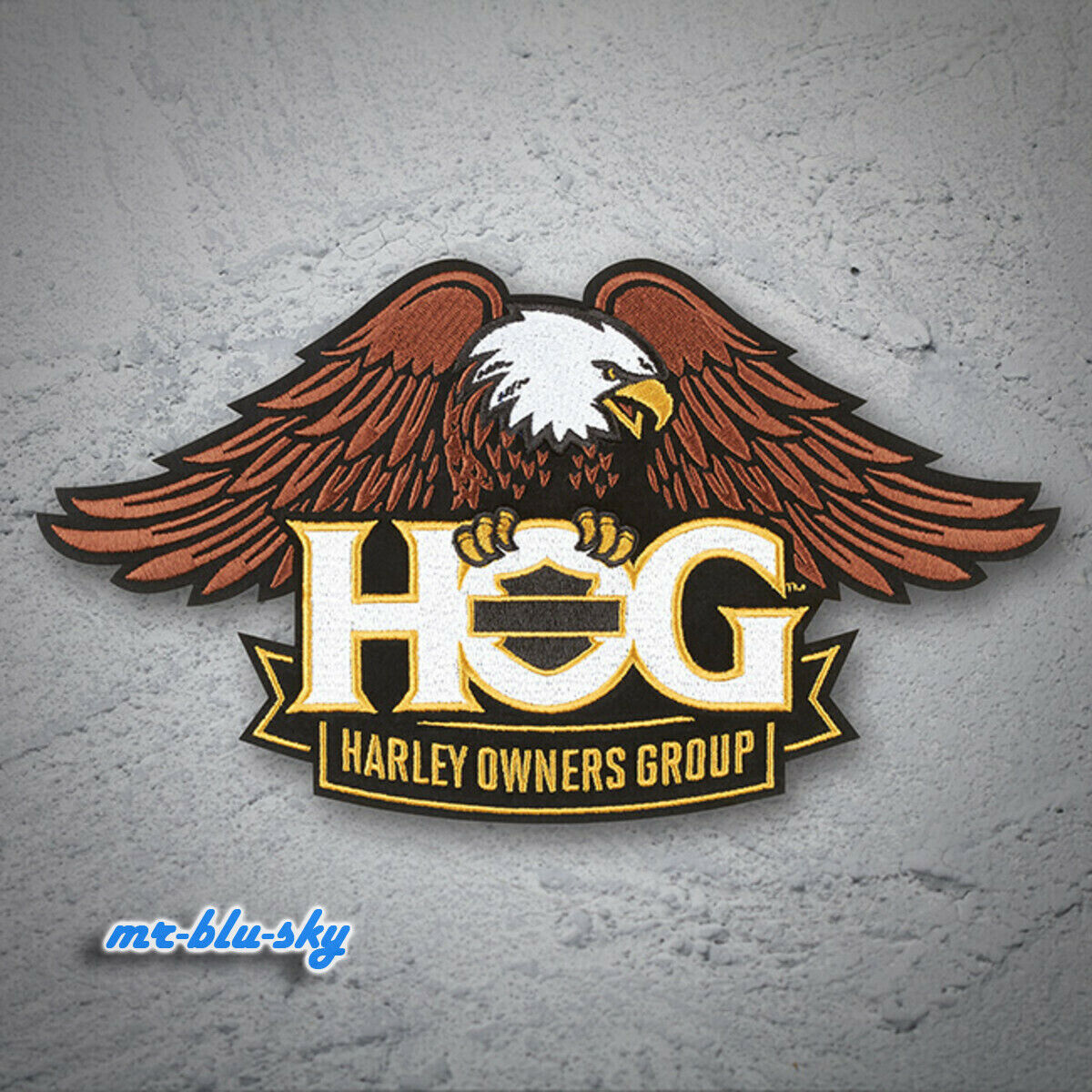 Large Eagle Gold Patch ~ Harley Davidson Owners Group HOG H.O.G.