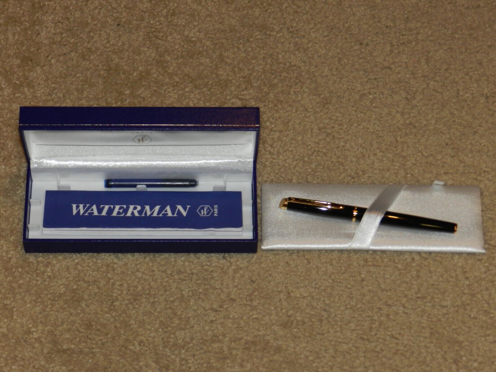 Waterman Exclusive Fountain Pen Black & Gold 18K Gold