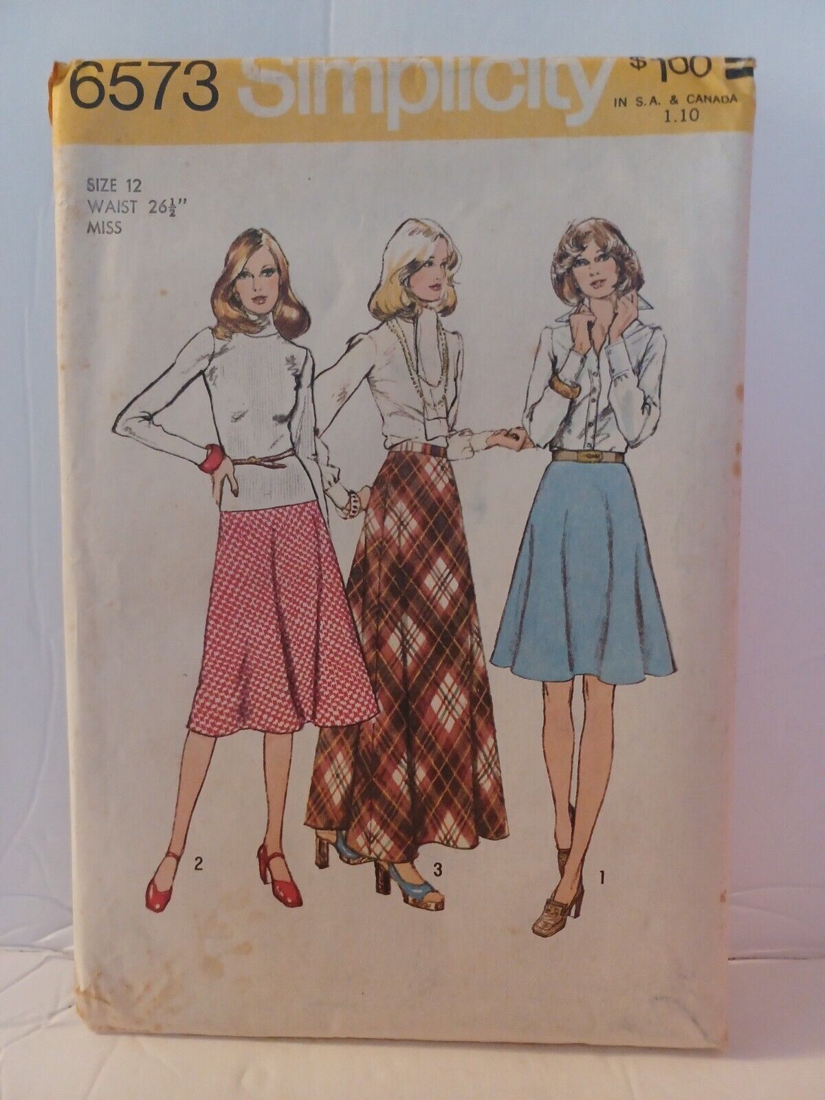 Simplicity 6573 Womens Skirt Sewing Pattern Size 12 (26.5 waist) 
