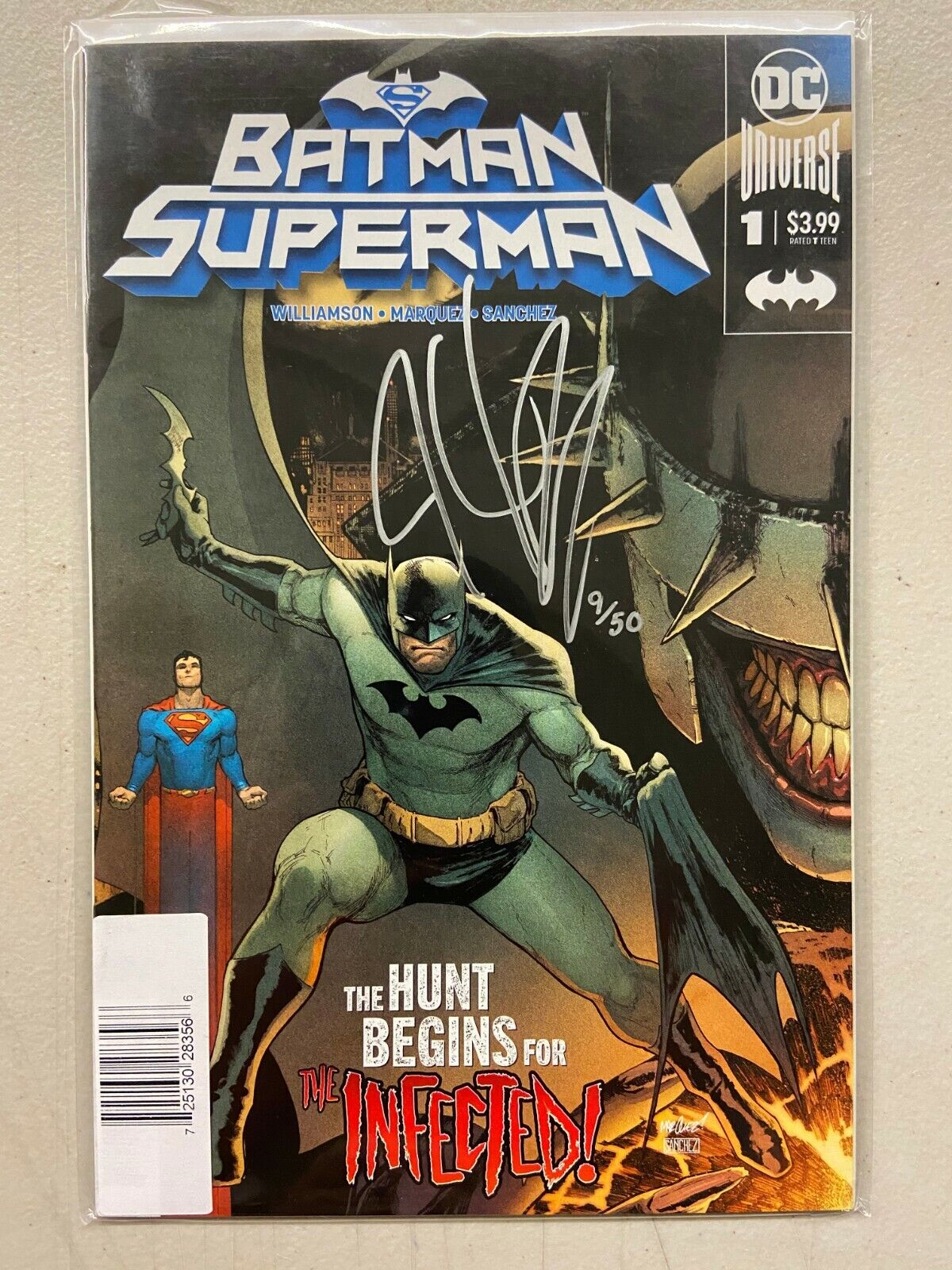 DC Batman Superman #1 Variant Joshua Williamson Signed 9/50 Dynamic Forces COA