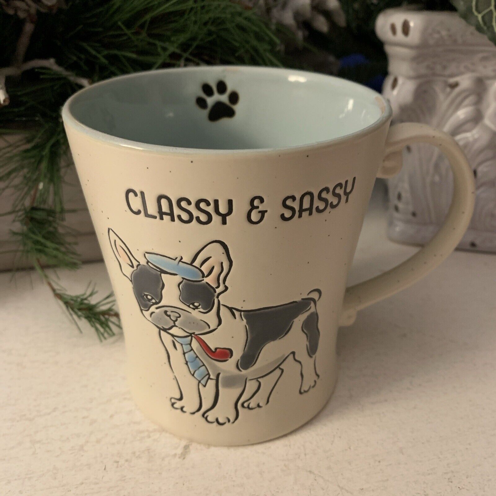 Spectrum double sided coffee Tall  mug French Bulldog CLASSY & SASSY