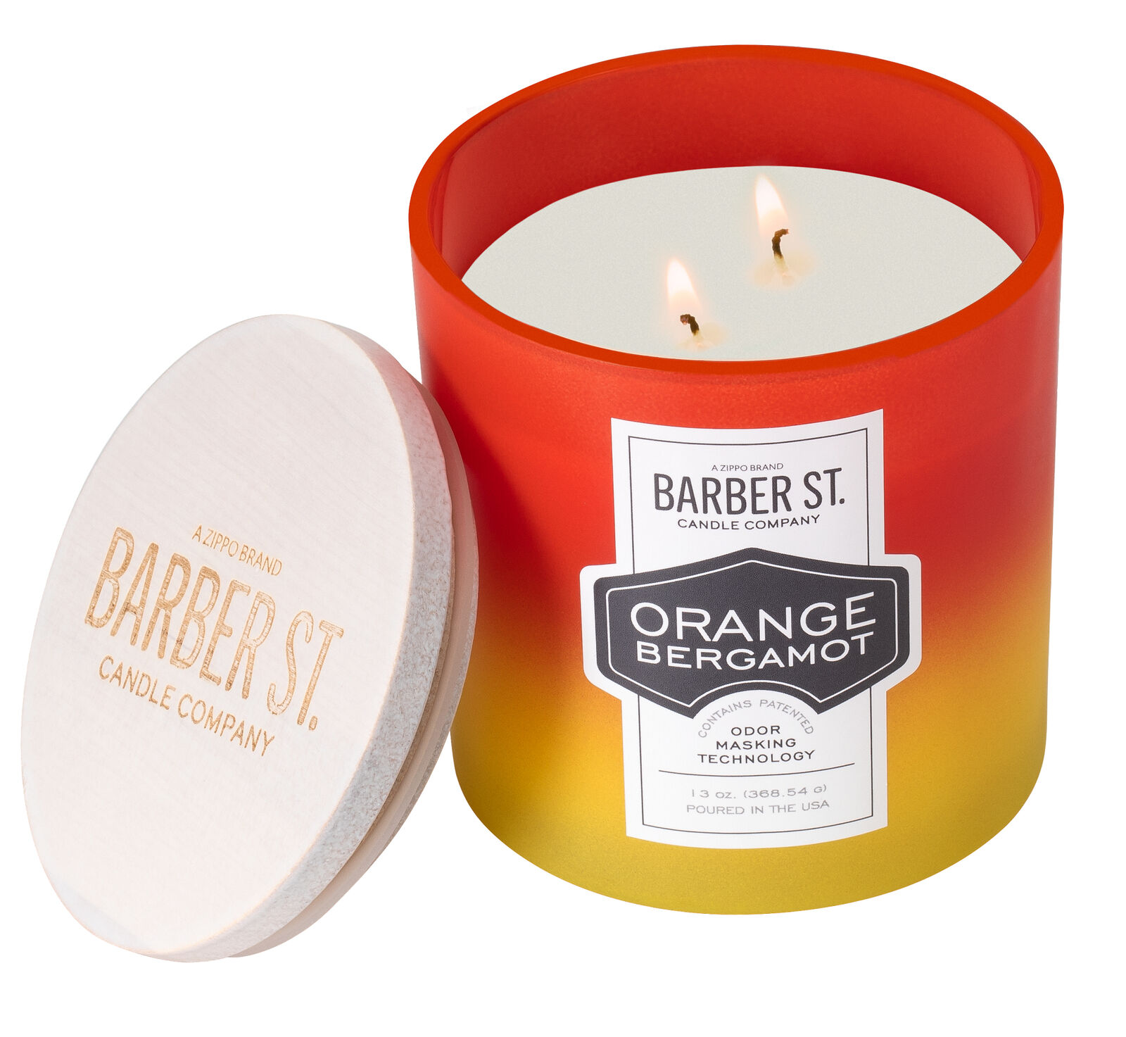 Zippo Barber Street Odor Masking Candle Orange Bergamot, 71001