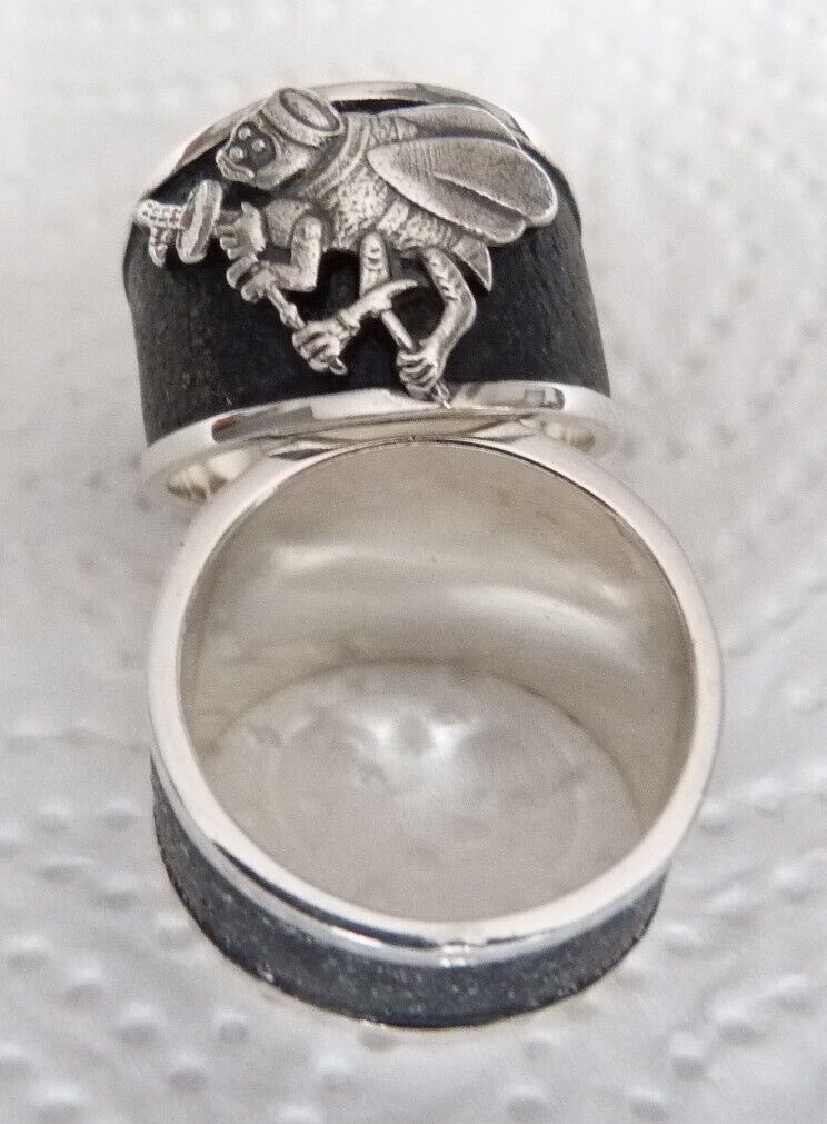  US NAVY SEABEES    925 SILVER RING  
