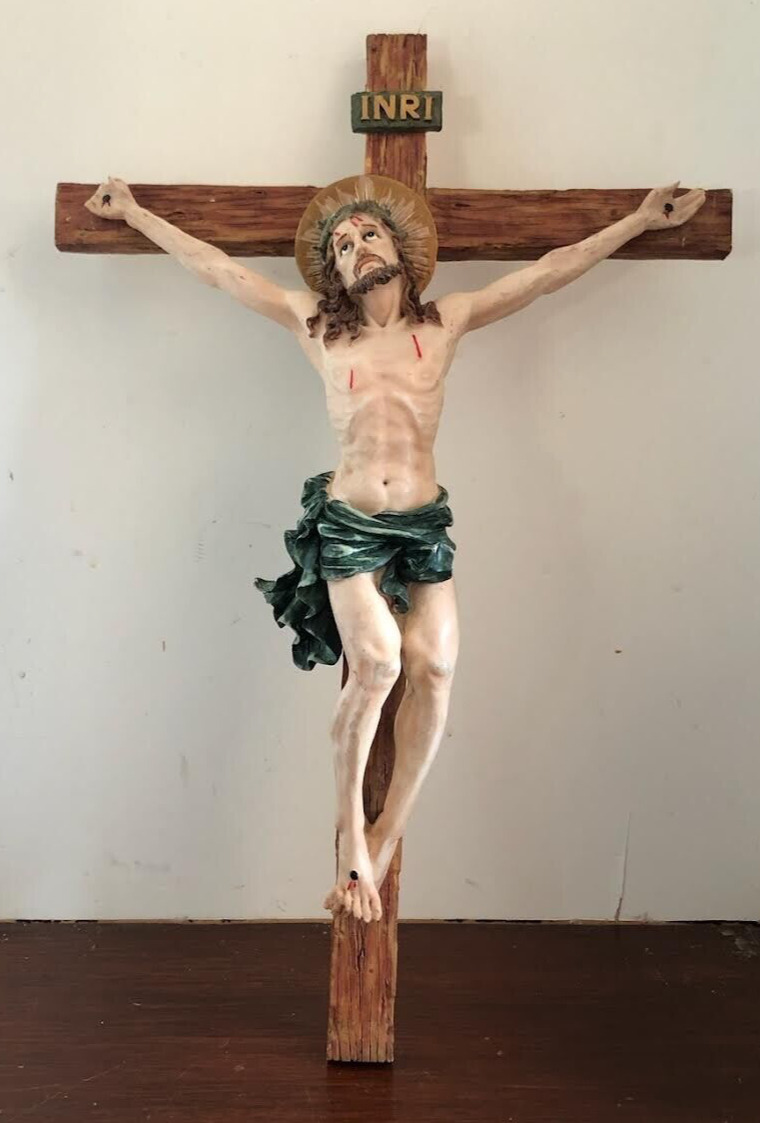 Vintage Catholic Church Crucifix/ Cross  17.5x11.5