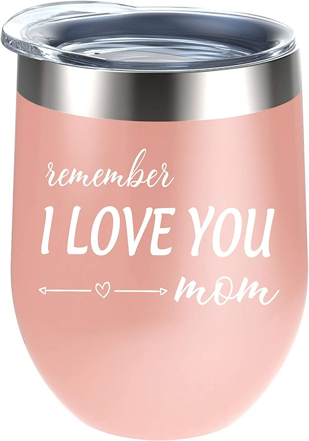 MOTHERS DAY Wine Tumbler Sip Lid Double Wall Stainless Steel Insulated Glass USA