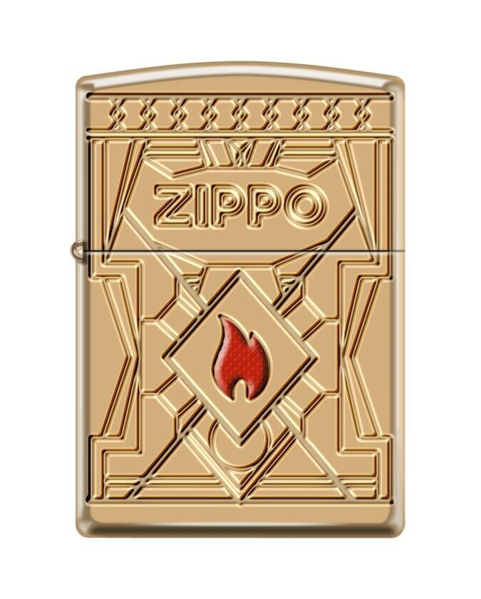 Zippo 1741, Zippo Flame, Deep Carved HP Brass Armor Lighter, Numbered to 100