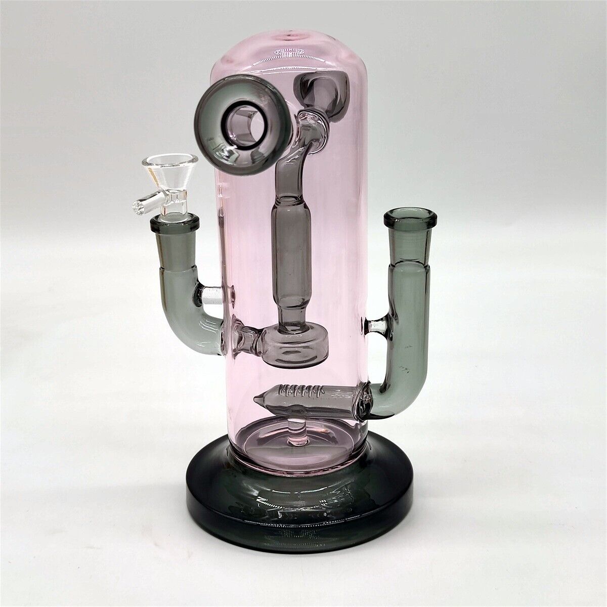 9 Inch Large Neo Egg Two Way Recycler Pink Glass Bong Water Pipe Hookah 14MM
