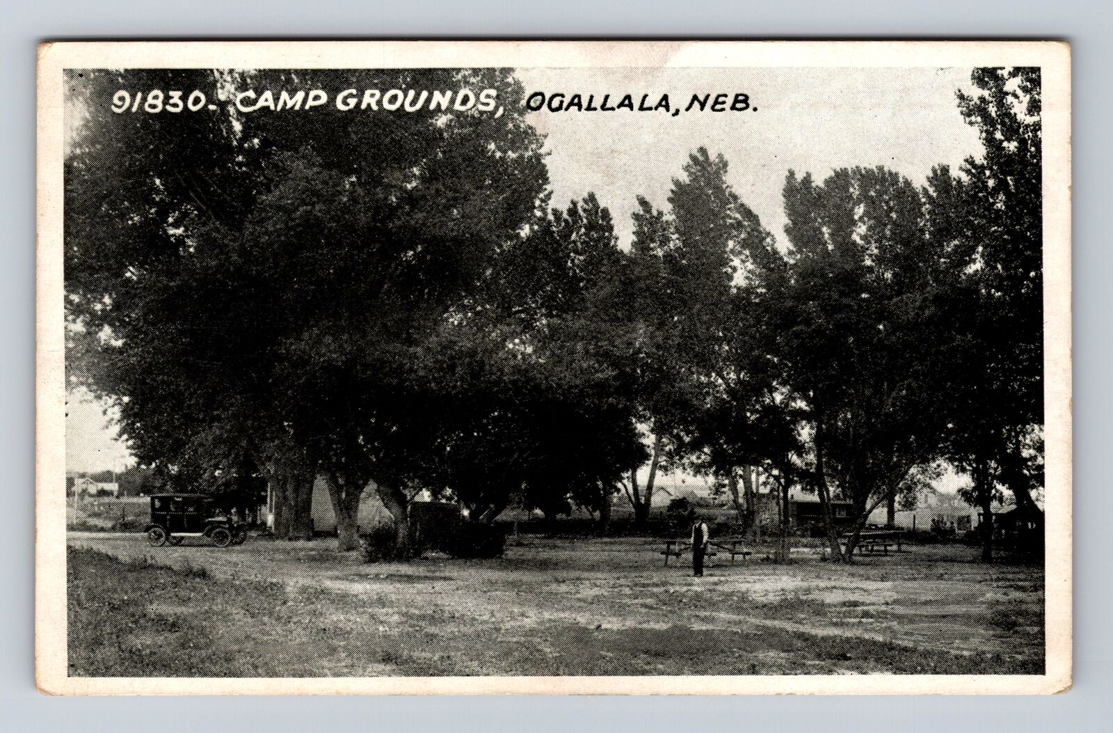 Ogallala NE-Nebraska, Camp Grounds, Antique, Vintage c1928 Souvenir Postcard