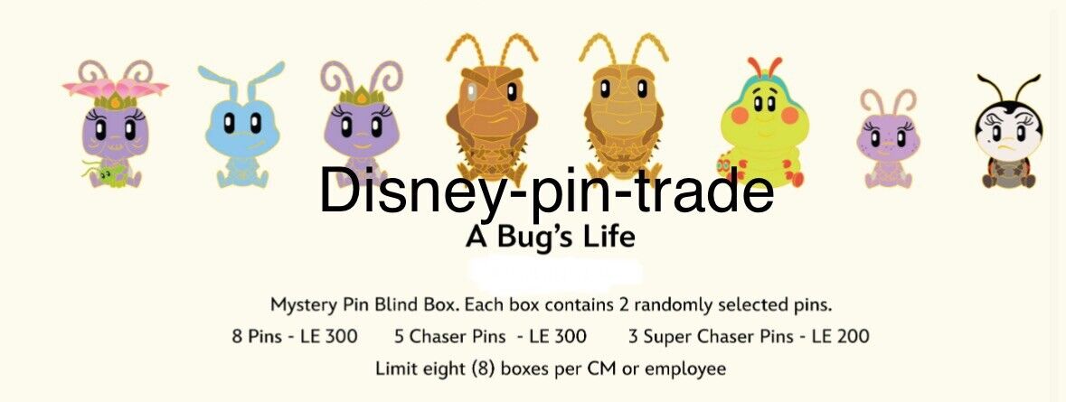 Preorder: Disney WDI MOG Adorbs One Pin Box Bug’s Life Mystery Pins LE 200/300