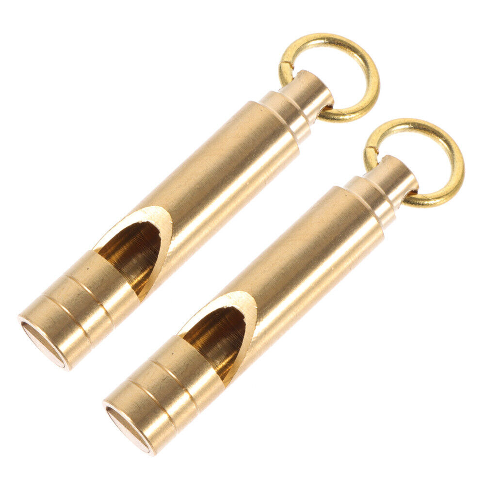 2PCS Whistle Brass Whistle Survival Whistle Lifeguard Whistle Safety Whistle