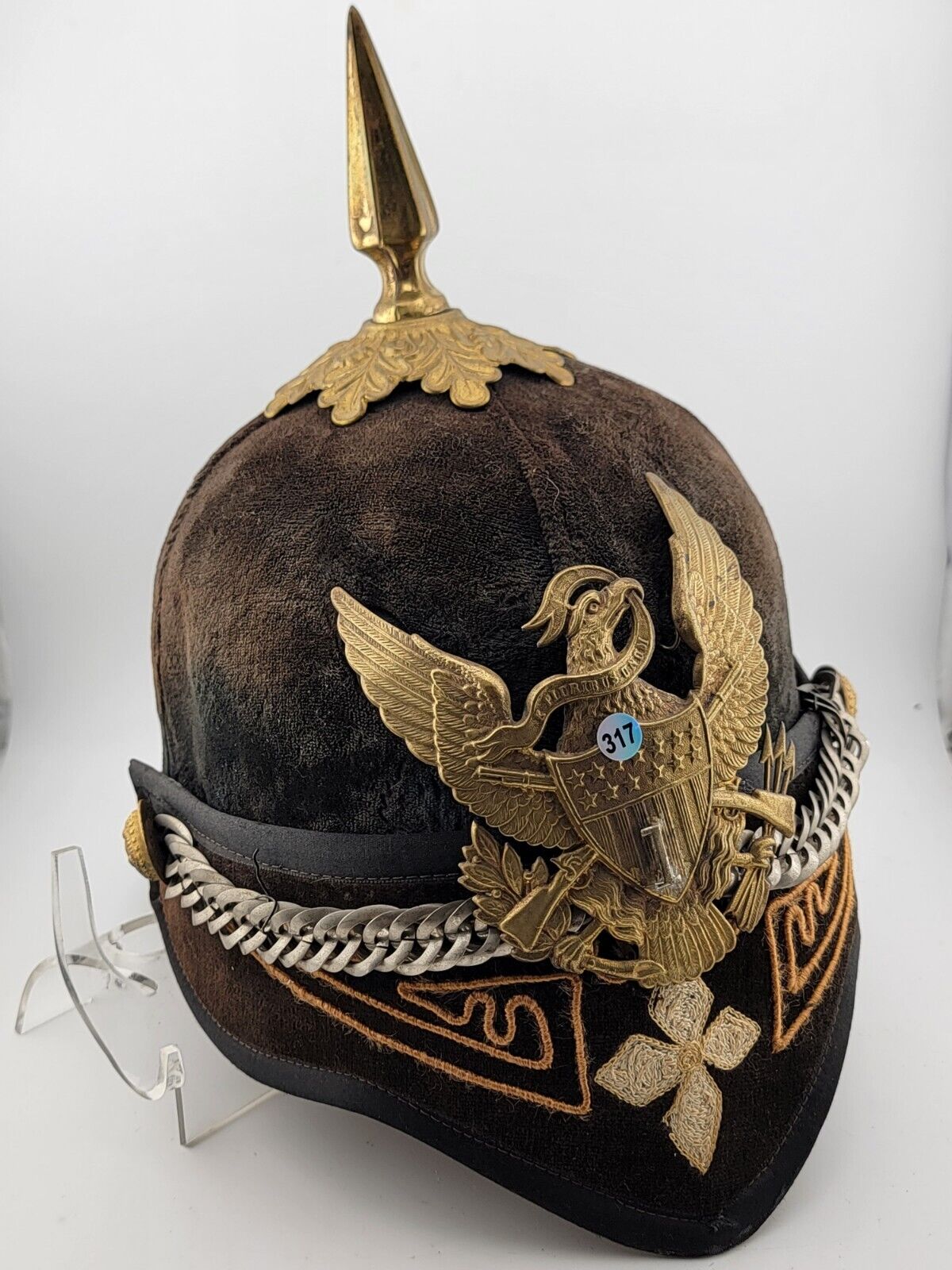 Rare Original U.S. Model 1881 1st Infantry Officer\'s Dress Pith Helmet. VG Cond.