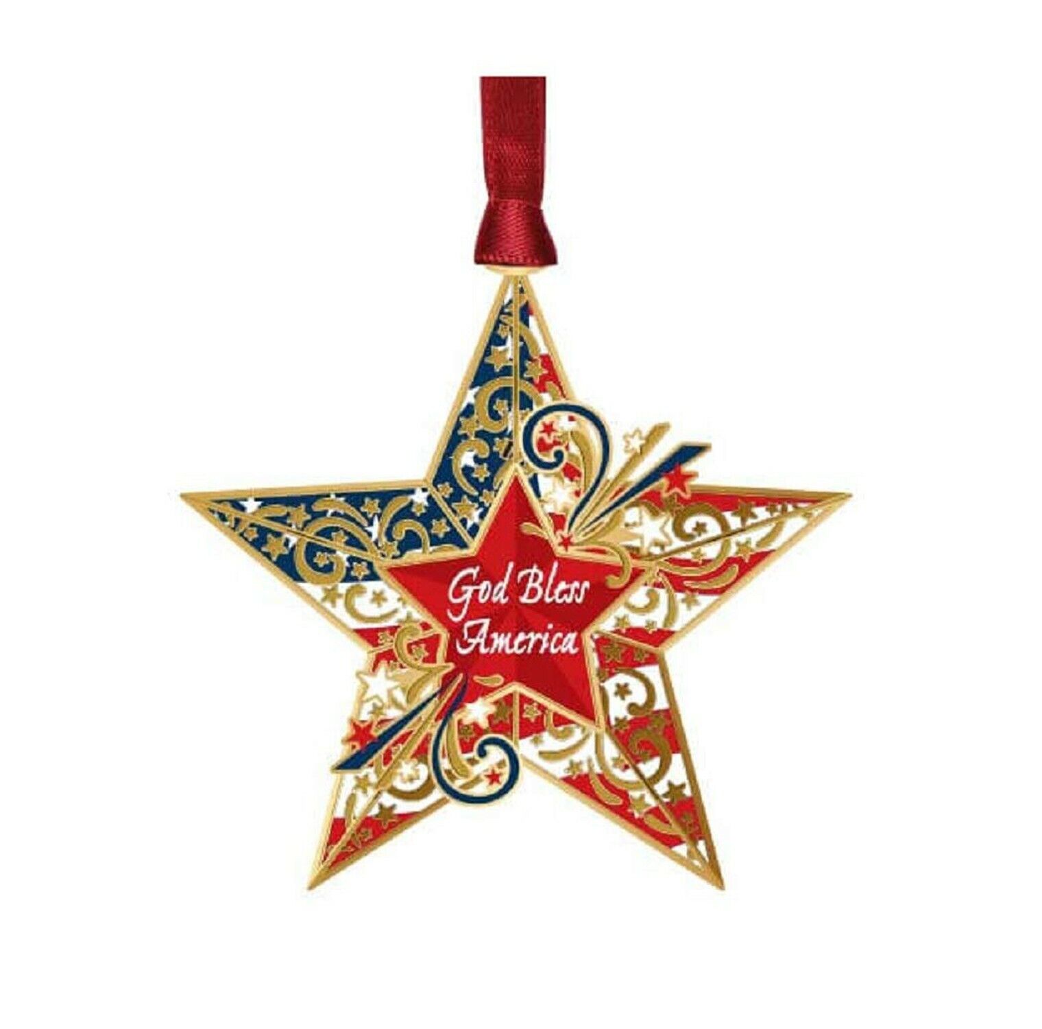 Beacon Design 62754 God Bless America Star Hanging Ornament