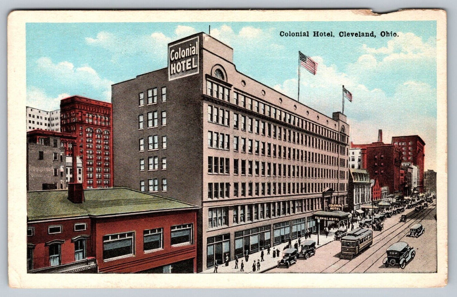 Vintage Postcard 1920\'s Colonial Hotel Historic Landmark Cleveland Ohio OH