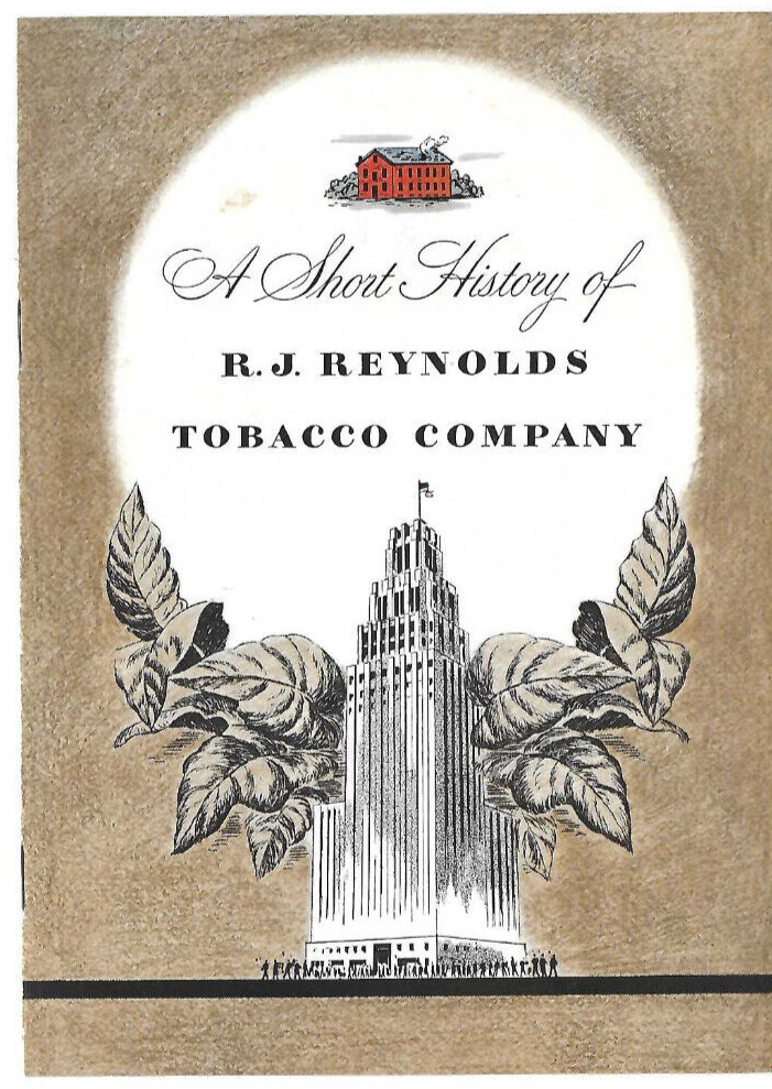 VINTAGE 1950 RJ REYNOLDS TOBACCO COMPANY 75TH ANNIVERSARY YEAR HISTORY BROCHURE